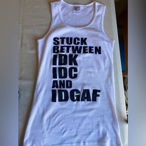 White racer back shirt